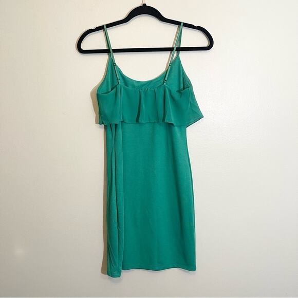Soprano Women's Turquoise Sleeveless Scoop Neck Popover Mini Dress Size Large - Picture 4 of 11